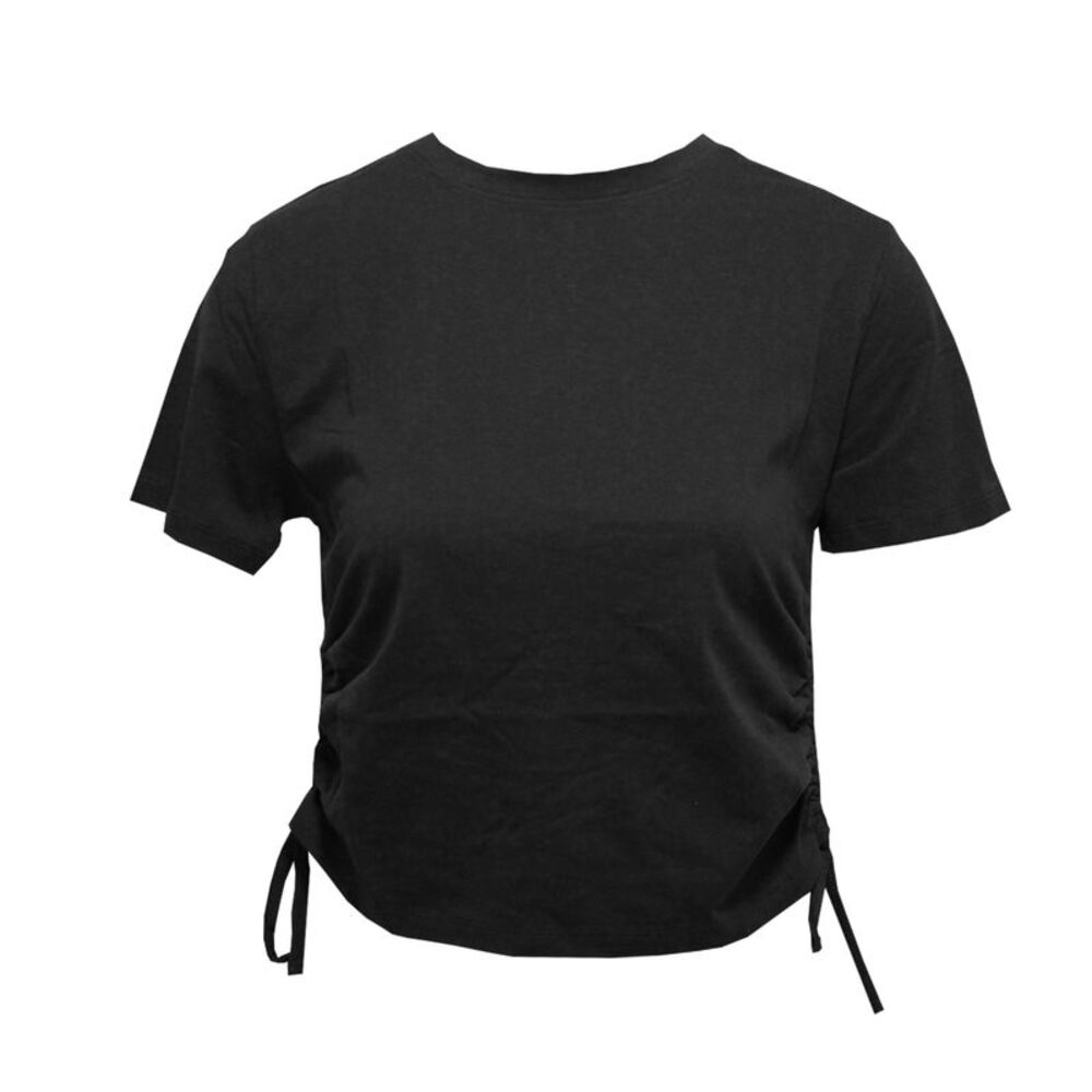 TriDri Womens/Ladies Ruched Crop Top / Black